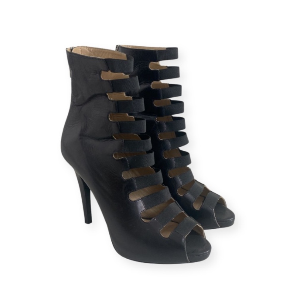 Michael Kors Black Heels Open Toe with Cut Outs Size 8 (39)
